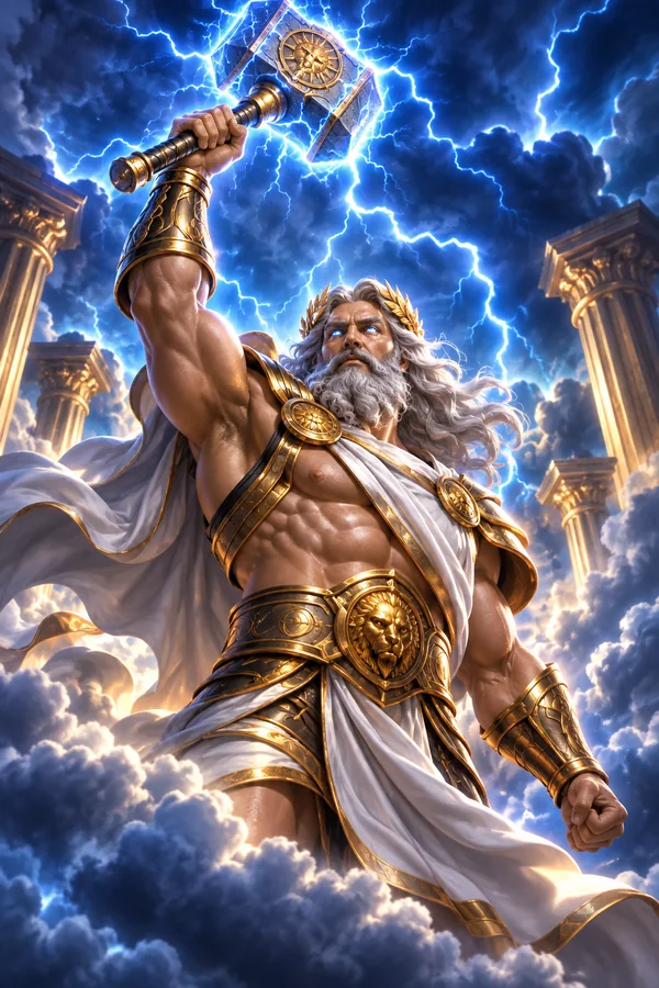Goldener Donnergott als Cazeus Spielmotiv